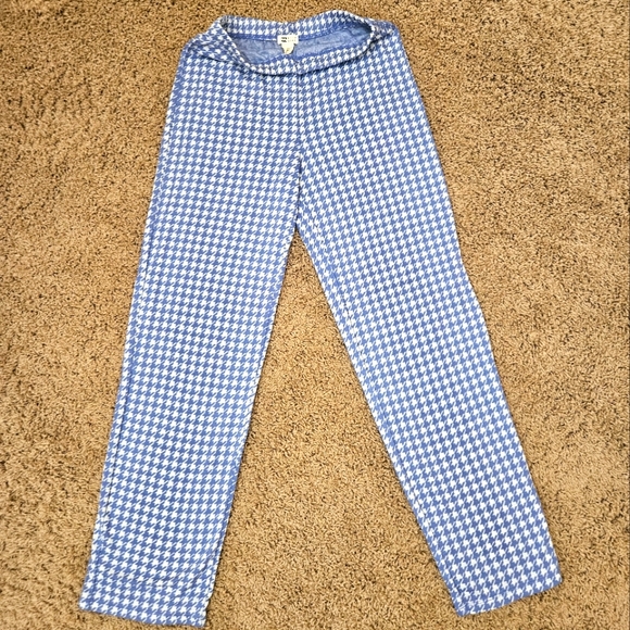 Blue and White Houndstooth Pants BILLABONG - Picture 1 of 3